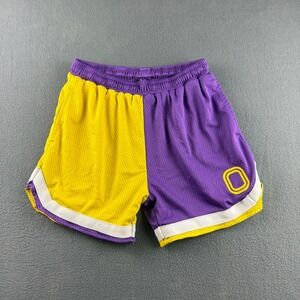 Overtime Shorts Men's S Purple Yellow Two Tone Mesh Basketball Athletic Gym